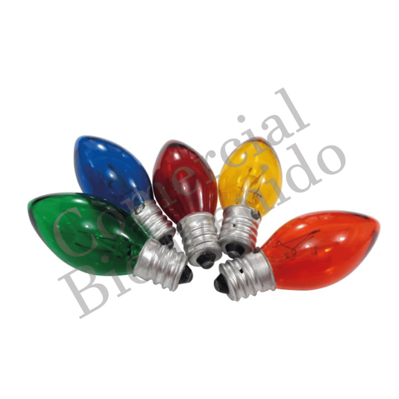 FOCO CANDELABR0 E-12 7W INTERMITENTE SURTIDO C7