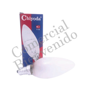 FOCO VELA E-14 C35 ESMERILADO 20W-110V. CHIYODA