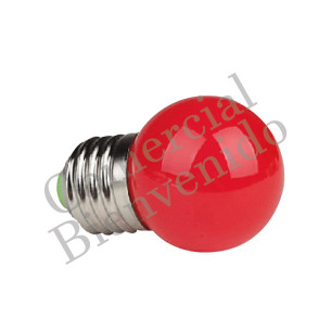 FOCO BOLA NORMAL E-27 T-508 (15W) ROJO