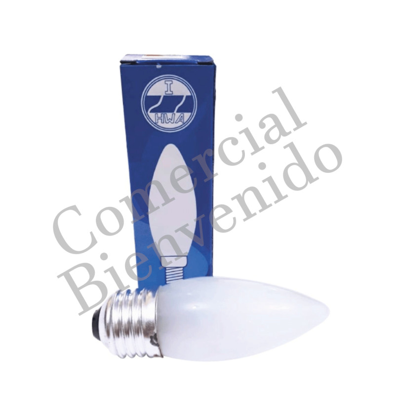 FOCO VELA E-27 C32 ESMERILADO 20W-120V. 925