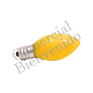 FOCO CANDELABRO E-12  7W 110V AMARILLO 593 TW
