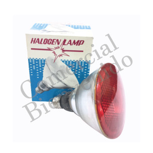 FOCO REFLECTOR 100W ROJO E27 110V PAR 38 HALOGENO