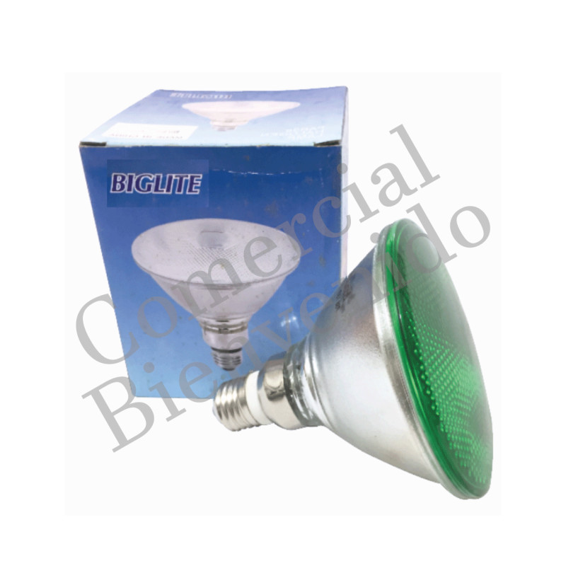 FOCO REFLECTOR 150W VERDE E27 110V PAR 38 HALOGENO