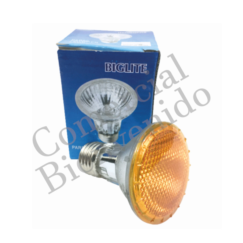 FOCO REFLECTOR HALOG.  50W.AMARIL.PAR 20 TAIWAN