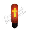 FOCO TUBULAR LLAMA C/CRUZ 110V-220V GRA.E27 T28*9