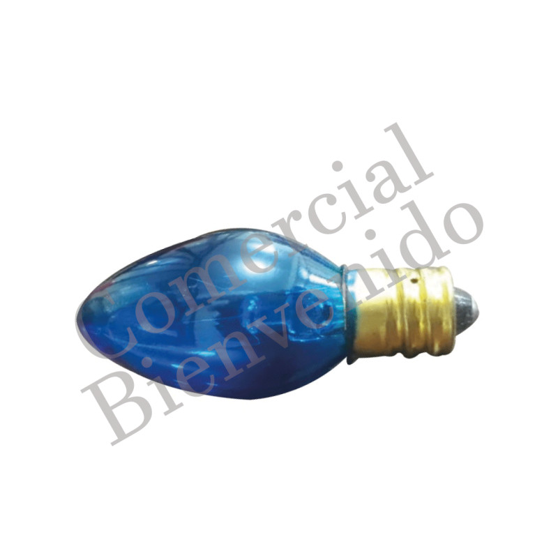 FOCO CANDELABRO E12 C7 5W 110V-220V AZUL TRANSPARENT