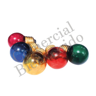 FOCO BOLA NORMAL E27 T-508 (10W) 220V VARIOS COLORES