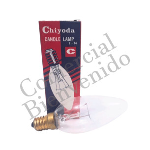 FOCO VELA E14 C35 CLARO 20W 220V CHIYODA