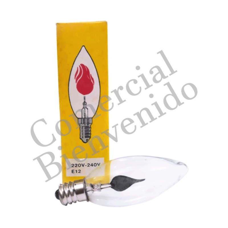 FOCO VELA LLAMA E12 C26 3W 220V MEDIANO