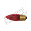 FOCO VELA E-27 C32 20W-120V ROJO  TRANSPARENTE 925