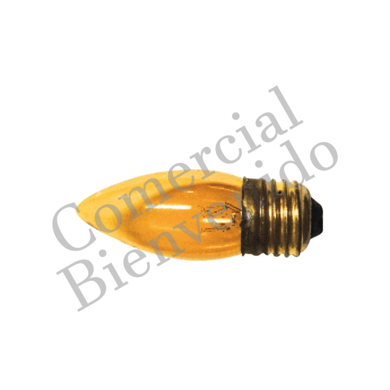 FOCO VELA E-27 C32 20W-120V AMARILLO TRANSPARENT 925