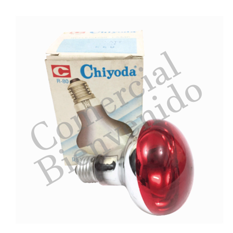 FOCO REFLECTOR E-27 60W-220V.ROJO CHIYODA(REMATE