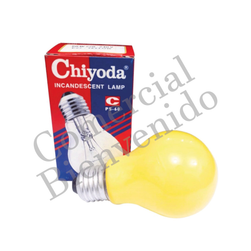 FOCO PINTADO E-27 60W-220V.AMARILLO A-19