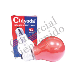 FOCO PINTADO E-27 6OW-220V.ROJO          A-19