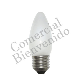 FOCO VELA E-27 BLANCO 40W-110V. C32