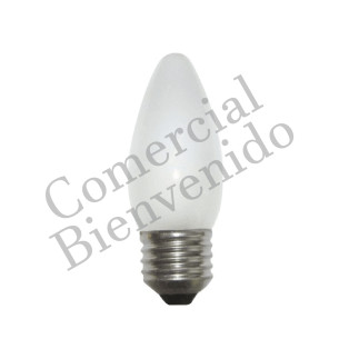 FOCO VELA E-27 BLANCO 60W-110V. C32