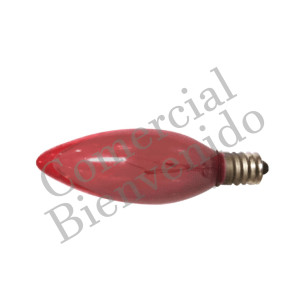 FOCO VELA E14 C35 ROJO TRANSPARENTE 20W-220W CHIYODA
