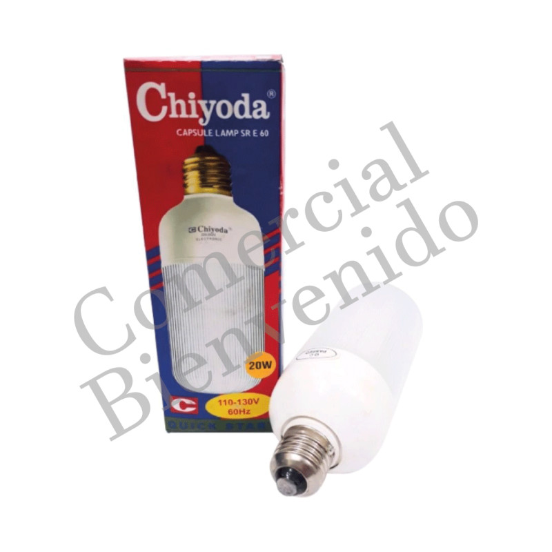 FOCO.AHORRADOR TUBULAR 20W-110V BLANCO CHIYODA