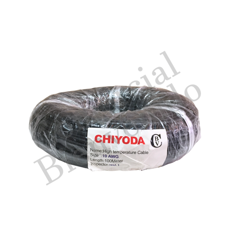 CABLE ASBESTO No. 10 100MTS.  NEGRO CHIYODA