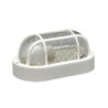 LAMPARA OVALADA METAL  BLANCA 409A C/MALL MEDIAN.60W