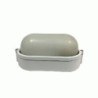 LAMPARA OVALADA METAL BLANCA MX7-100B S/MALLA 60W