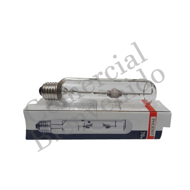 FOCO METAL HALIDE. 70W E-27 AZUL TUBULAR PHOENIX