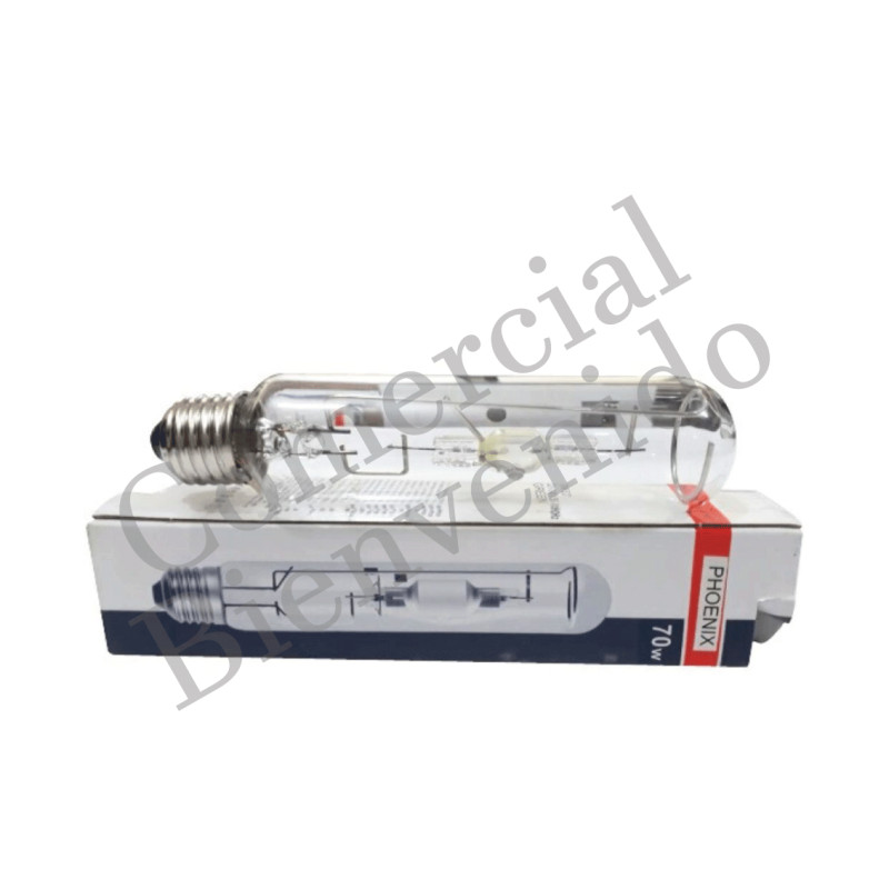 FOCO METAL HALIDE. 70W E-27 VERDE TUBULAR PHOENIX