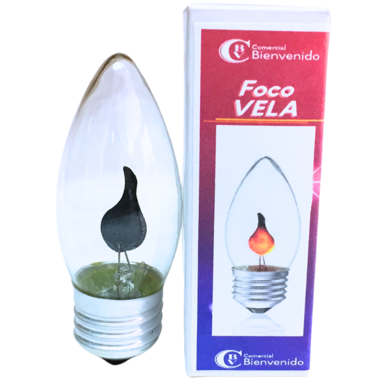 FOCO VELA LLAMA E-27 1W110V.C32 CBV