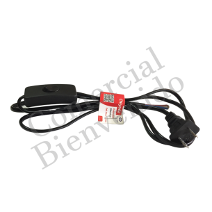 EXTENSION P/LAMP.C/INTERR 1.5 MT.NEGRO CHIYODA 2X18