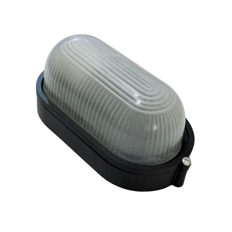 LAMPARA OVALADA METAL  NEGRA 409A S/MALL 60W CHIYODA
