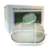 LAMPARA OVALADA METAL BLANCA 409B C/MALLA GRAND.100W