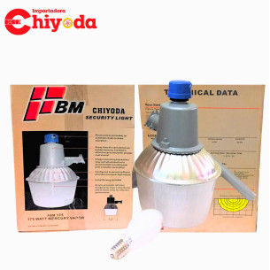 LUM.  MERCURIO.175W-220V C/BRAZO CHIYODA LUZ BLANCA