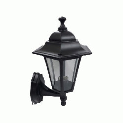 LAMPARA FAROL C/VIDRIO  ZTI- 60 NEGRO