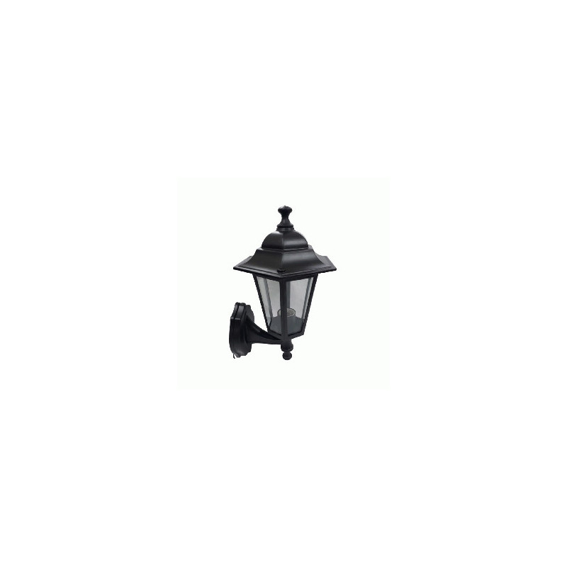 LAMPARA FAROL C/VIDRIO  ZTI- 60 NEGRO