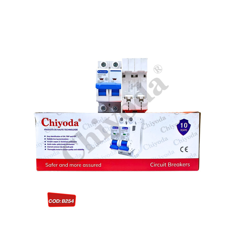 BREAKER RIEL 2P X   C63 CHIYODA 6000A 400V DZ47-80