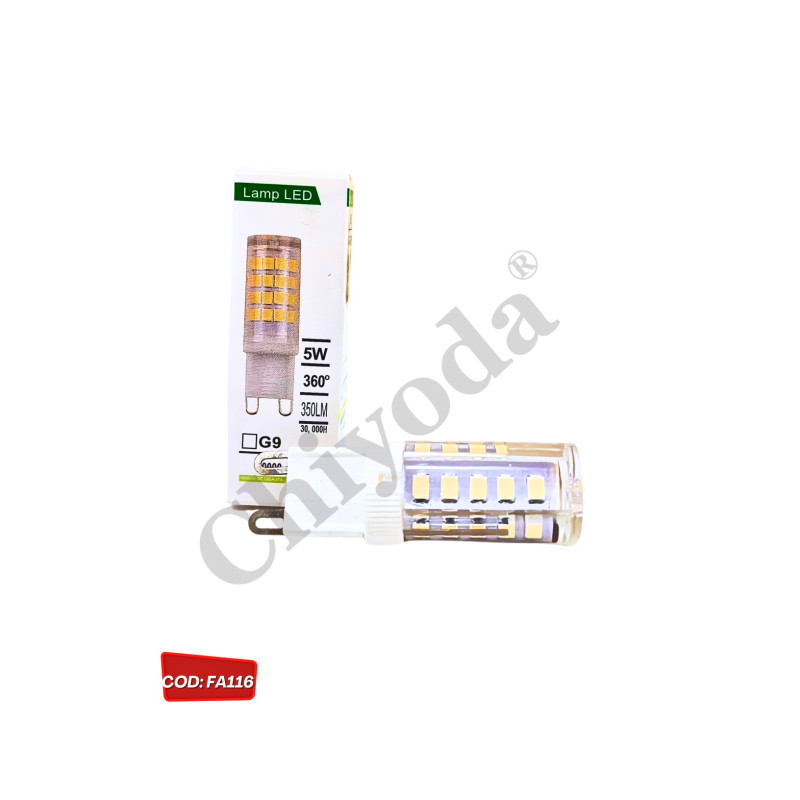 LED FOCO T-HALOGENO 120V   5W G9 CALIDO  2700K