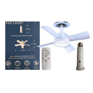 VENTILADORA CON FOCO LED 2 EN 1 3 VELOCIDADES C/CONT