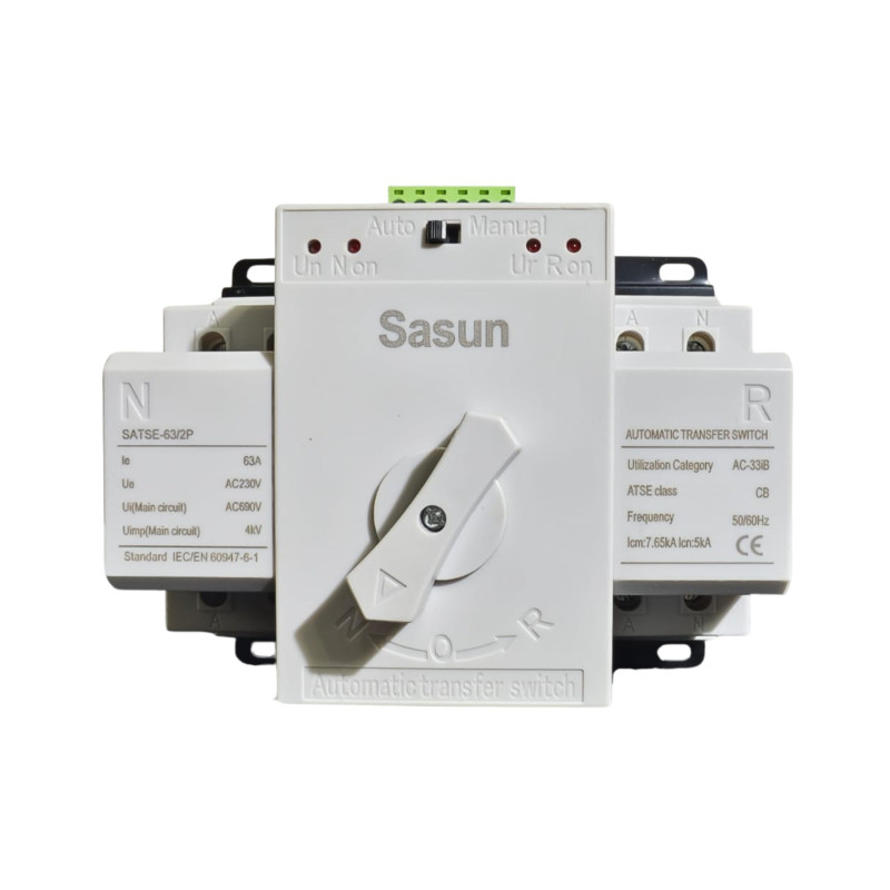 BREAKER TRANSF. AUTO.  2X63A 220/400V SASUM AC 33IB   ATS