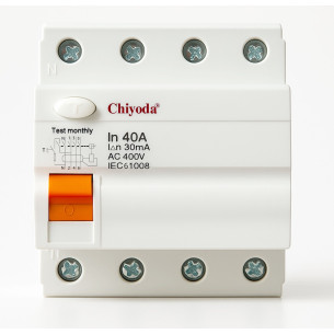 DIFERENCIA RCCB 4P -40A 30MA 240V/400V CHIYODA  (DISYUNTOR)