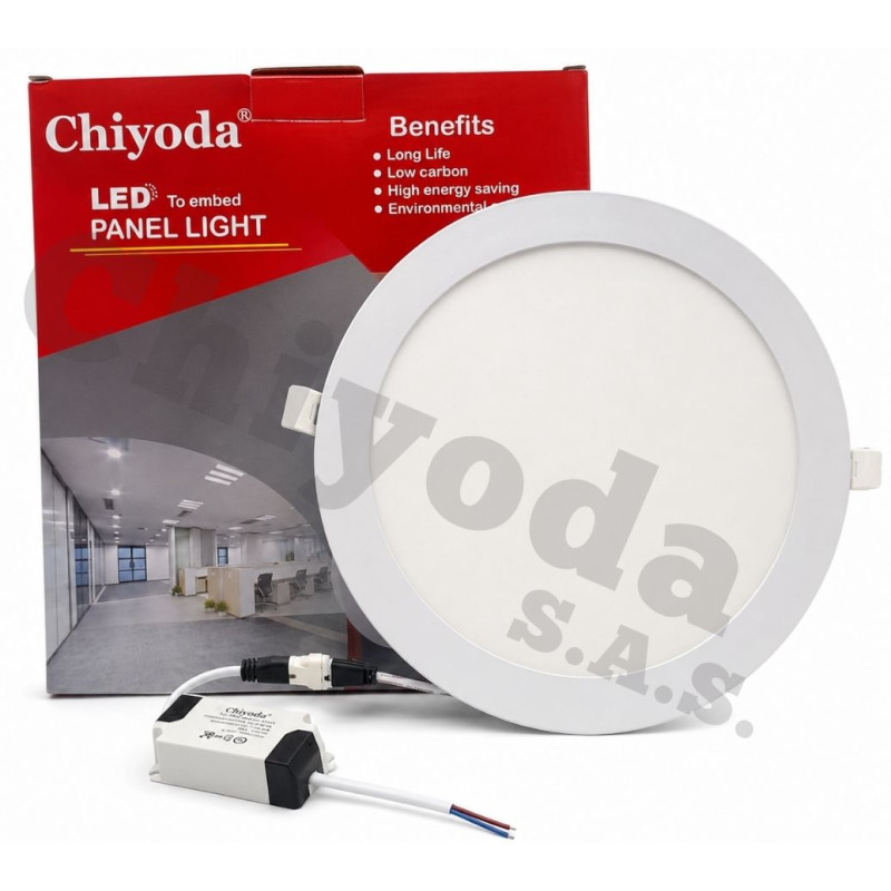 LED PANEL   18W BLANCO EMPOT. REDO 85-265V  6500K CHIYODA