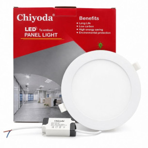 LED PANEL   12W CALID EMPOT. REDO  3000K CHIYOD 85V-285