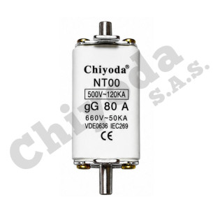 FUSIBLE NT00 GC  80A/500V-120KA VDE0636 IEC269 CHIYODA
