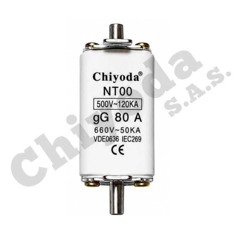 FUSIBLE NT00 GC  80A/500V-120KA VDE0636 IEC269 CHIYODA