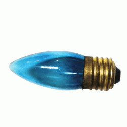 FOCO VELA E-27 C32 20W-120V AZUL  TRANSPARENTE 925