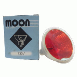 FOCO DICROI.  50W 120V ROJO (2PTO) C/TAPA MOON JCDR