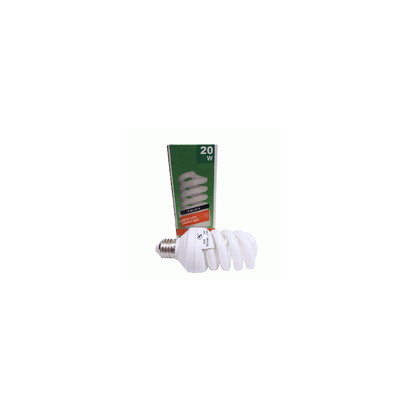 FOCO.AHORRADOR ESPIRAL E-27 20W-130V 6400K HL BLANCO