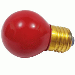 FOCO BOLA NORMAL E-27 25W ROJO GRANDE TW.