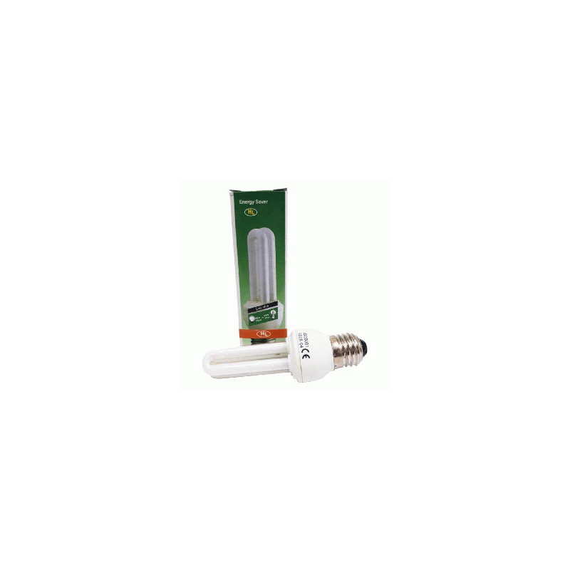 FOCO. AHORRADOR 13W-110V 2U E-27 HL 6400K BLANCO