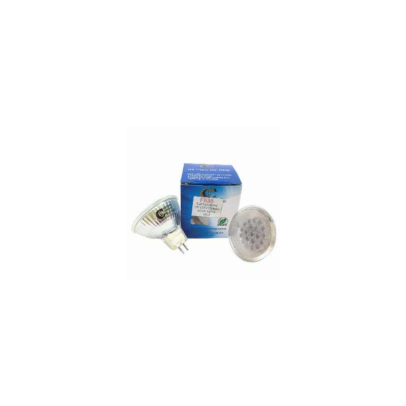 LED FOCO DICR.  AZUL 1W 120V 2PTS (20 LEDS) MR16  TW