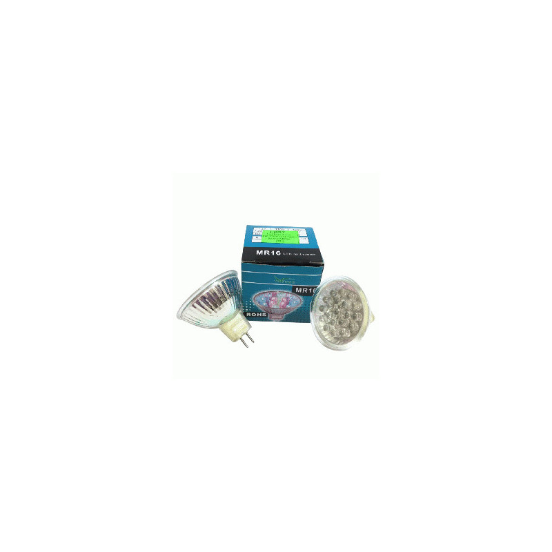 LED FOCO DICROICO 1W 120V (20 LEDS) ROJO MR16 G5.3